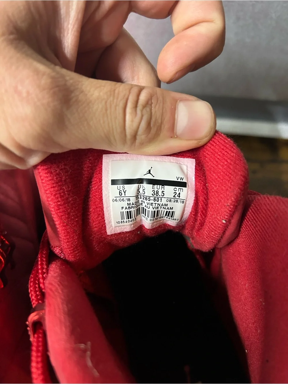 Nike Air Jordan 12 Retro BG “Gym Red” GS US 6Y/W 7.5/UK 5.5/EUR 38.5 153265 601